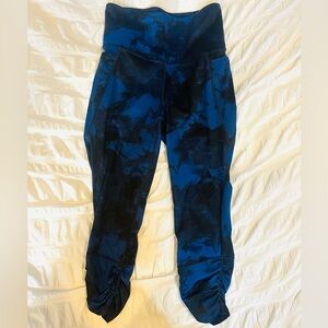 All in Motion Blue/Black Crop Leggings
